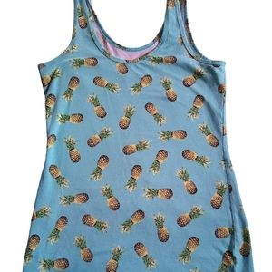 No Boundaries Pineapple Print Tank Top Size L